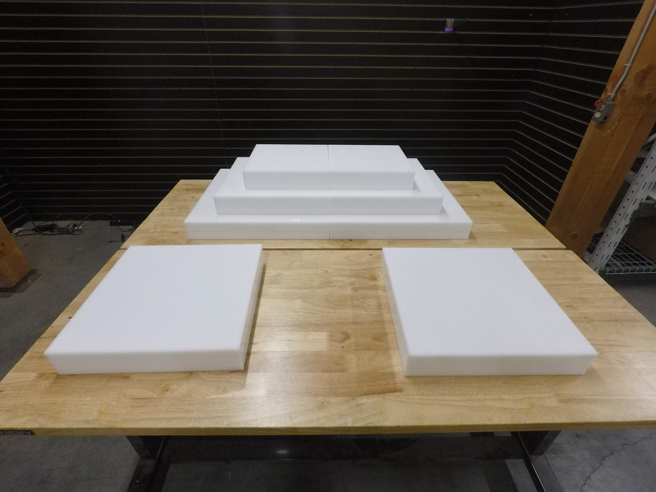 Stackable Translucent Risers | White acrylic catering & food displays