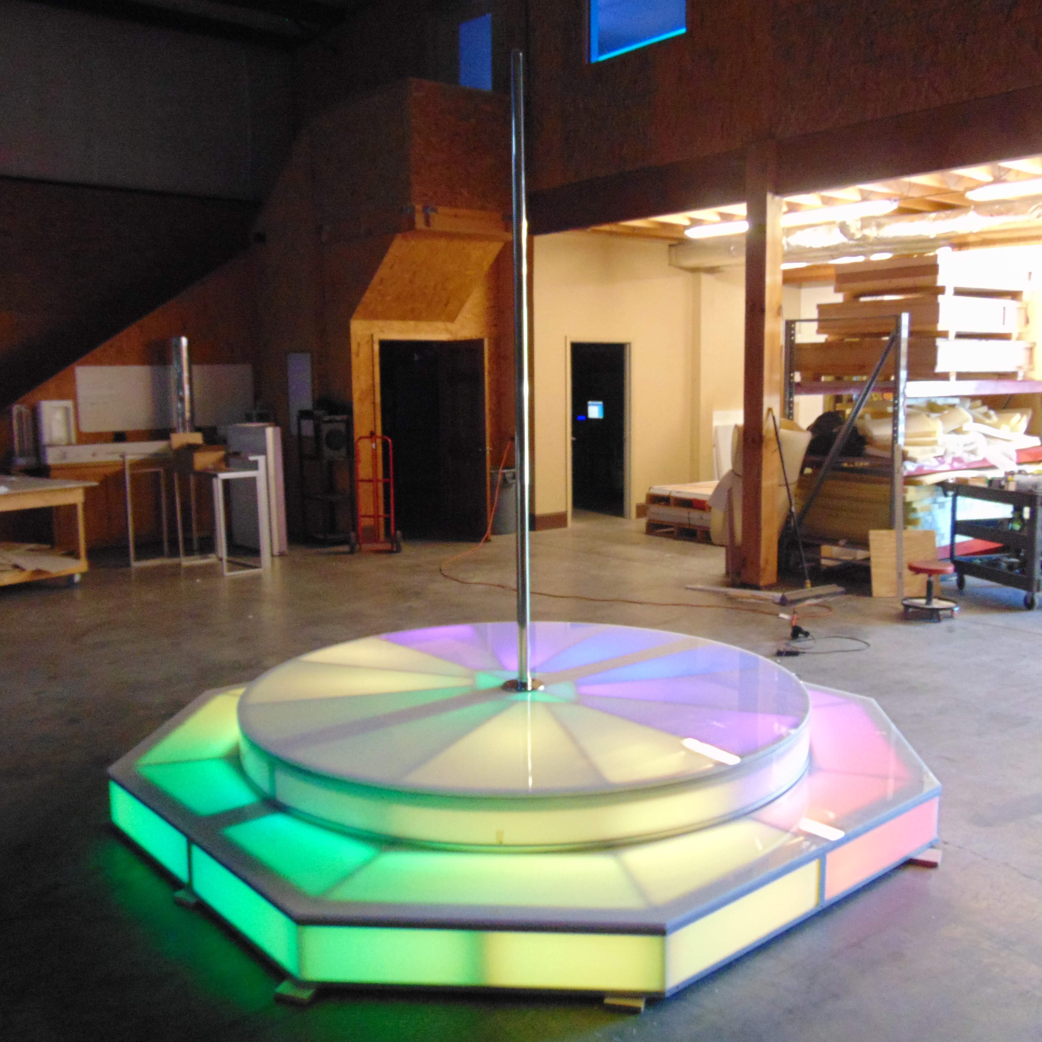 Custom designed LED RGB Color light up pole stage Exotic Gogo Dancer Dance Stripper Party Night Club Night Life Rainbow Yellow Green Purple Blue Red