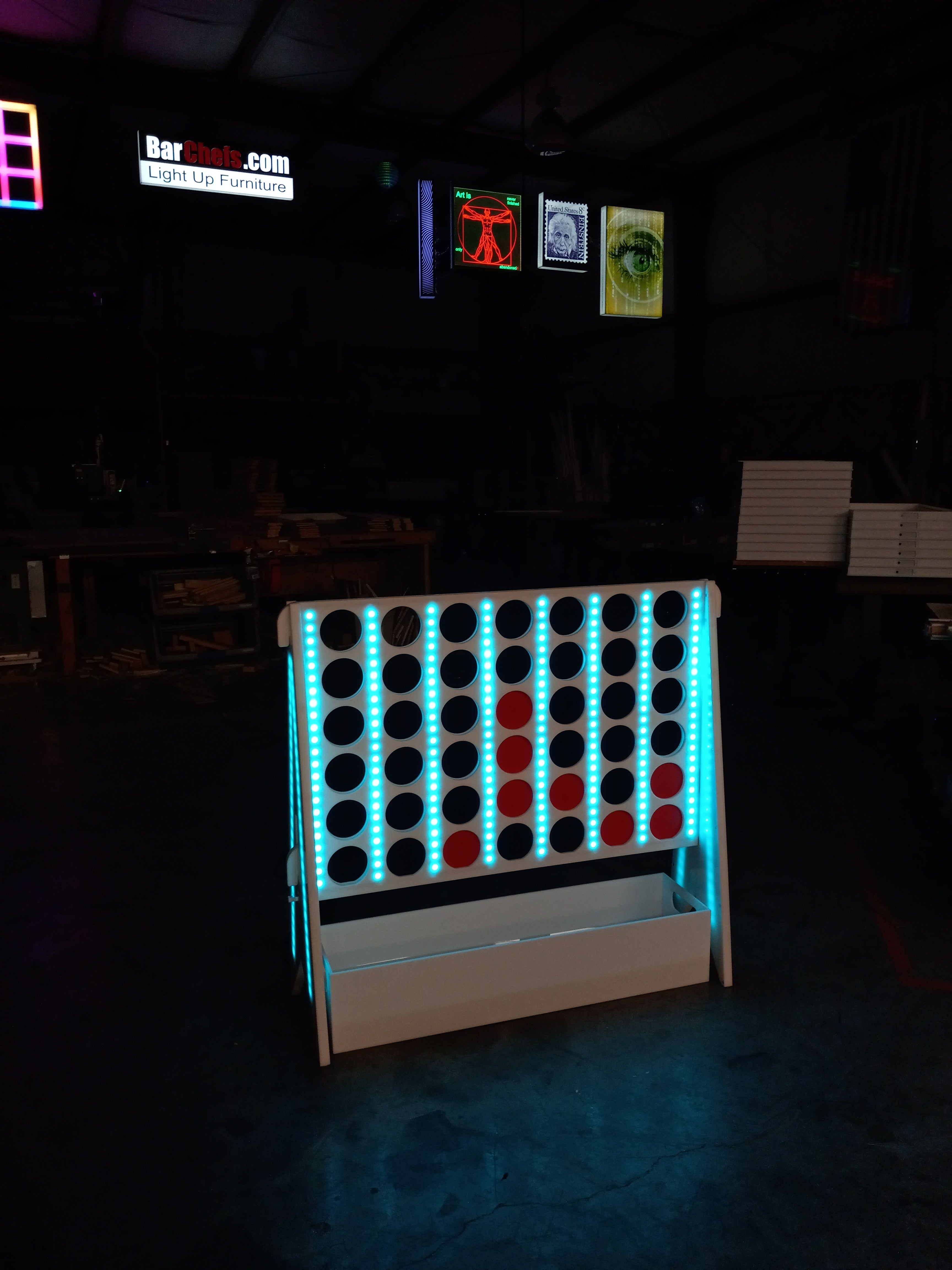 4-in-a-row Game Chip Collection Box