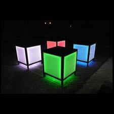 LED RGB Glow Light Up Stage Table Section Modular Performer Performance Fun Night Club Nightlife Party Green Blue Red White