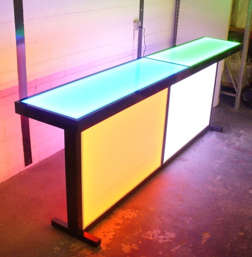 LED Large Counter Height Counter-Height Table Glow Light Cool Living Room Furniture Bar-Height Bar Height Home Furniture Party Green Orange White