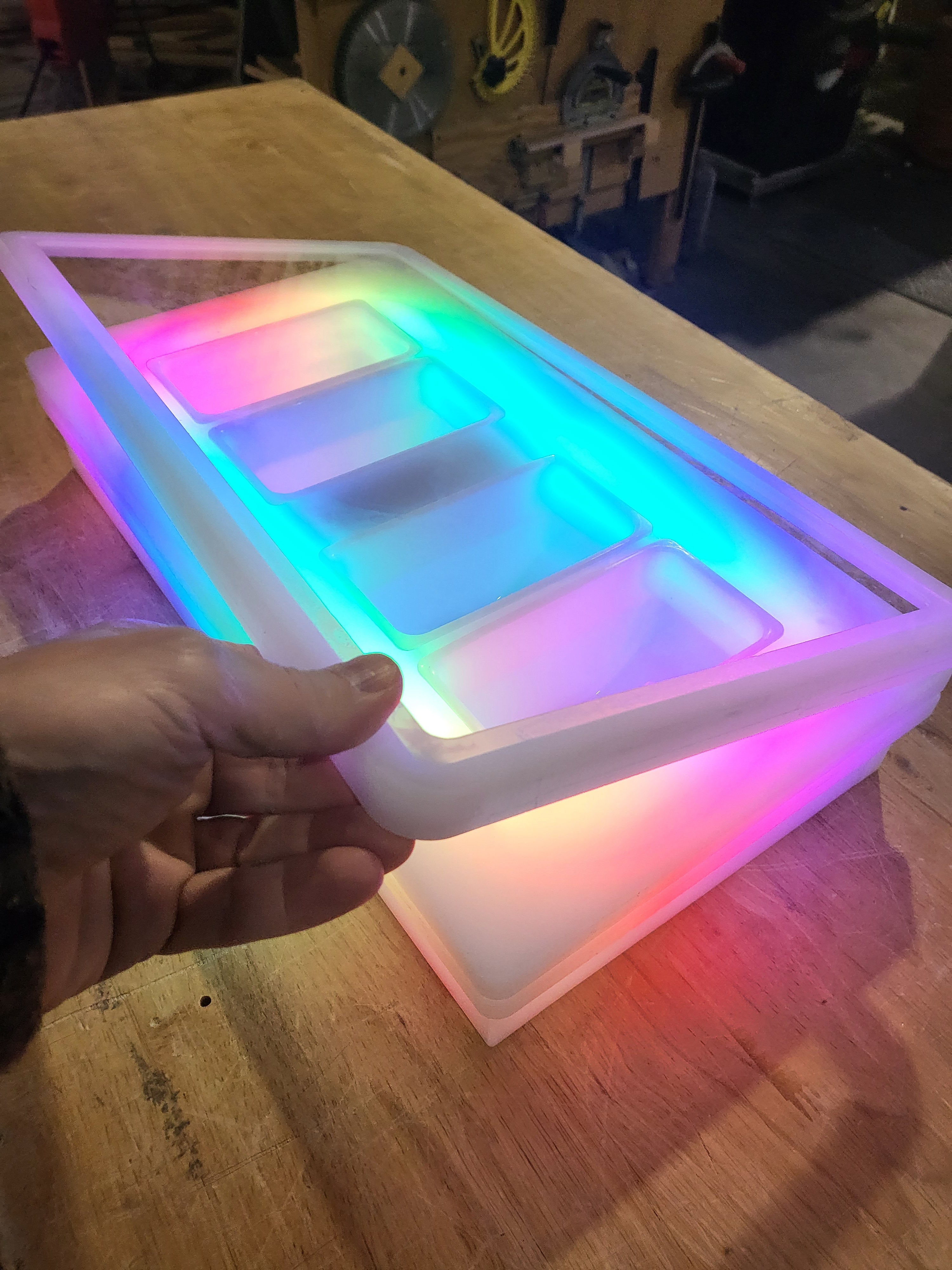 Light Up Garnish Tray | LED Condiment Holder