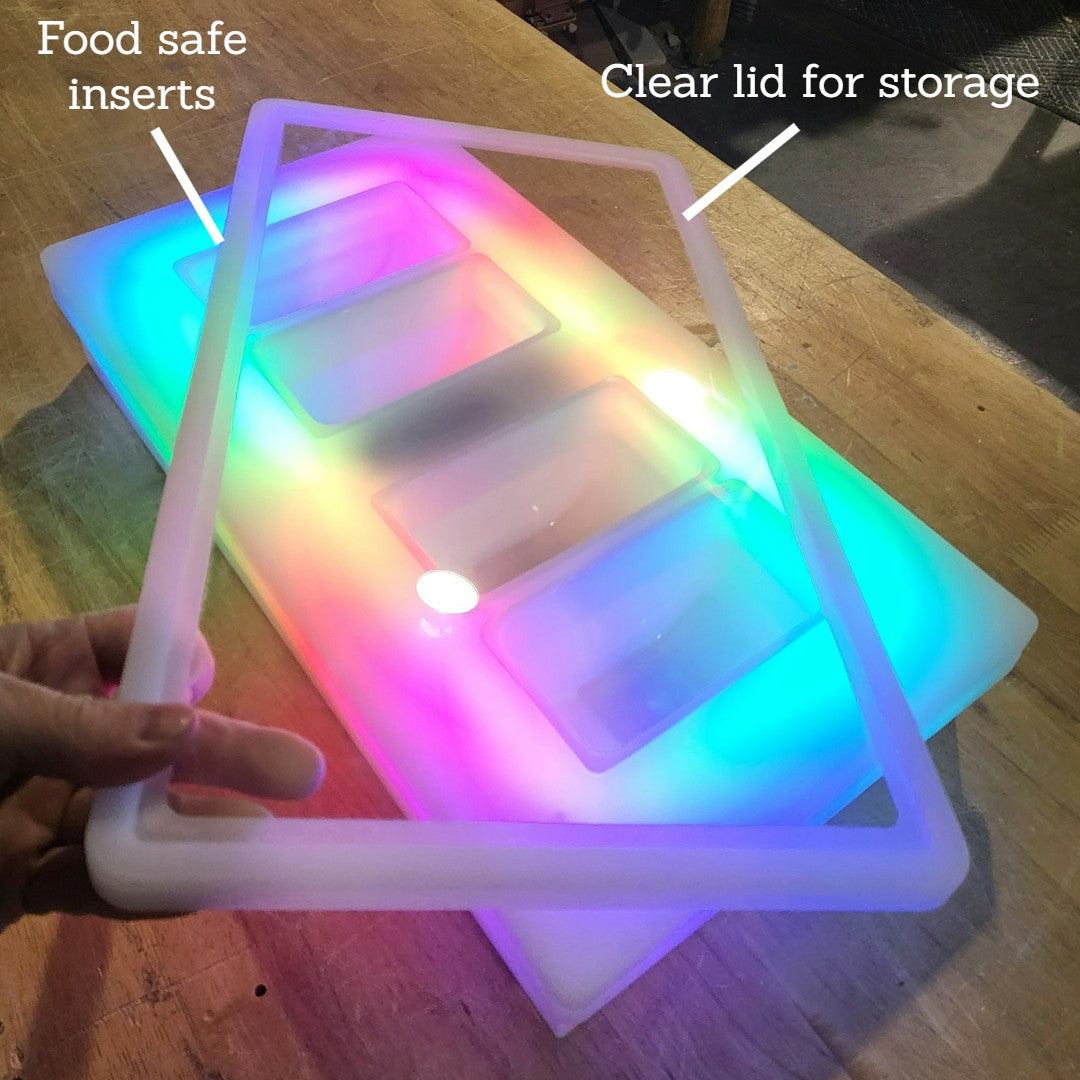 Light Up Garnish Tray | LED Condiment Holder