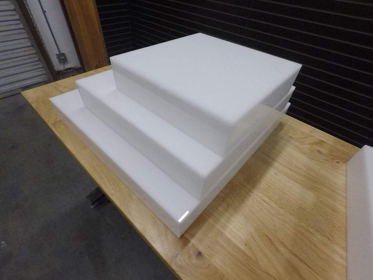 Stackable Translucent Risers | White acrylic catering & food displays
