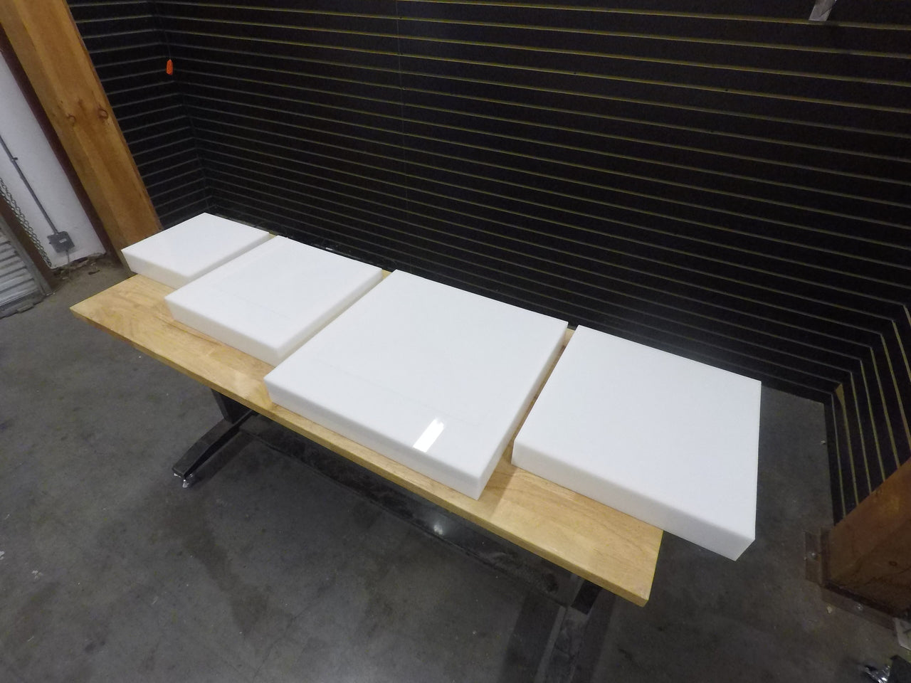 Stackable Translucent Risers | White acrylic catering & food displays