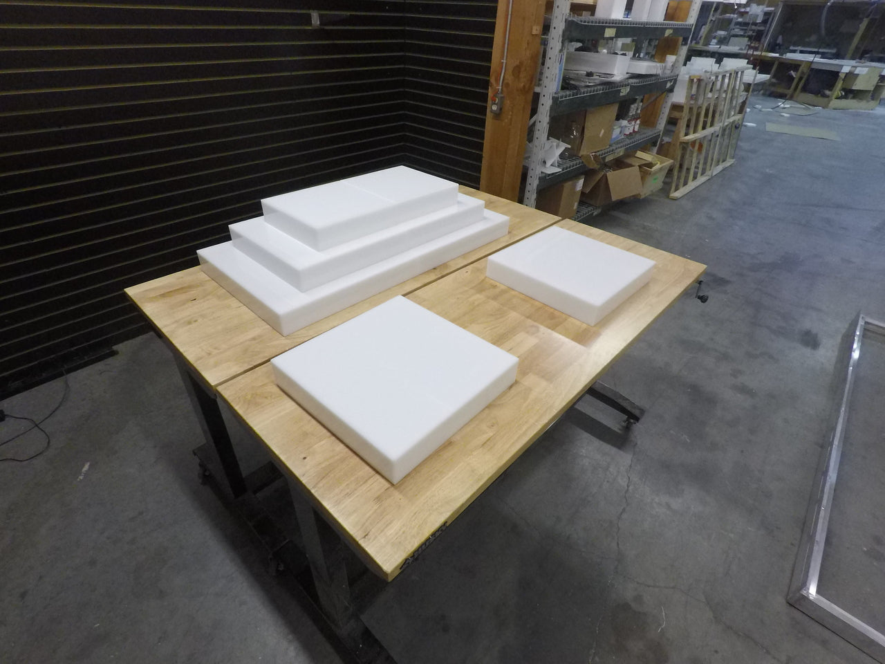 Stackable Translucent Risers | White acrylic catering & food displays