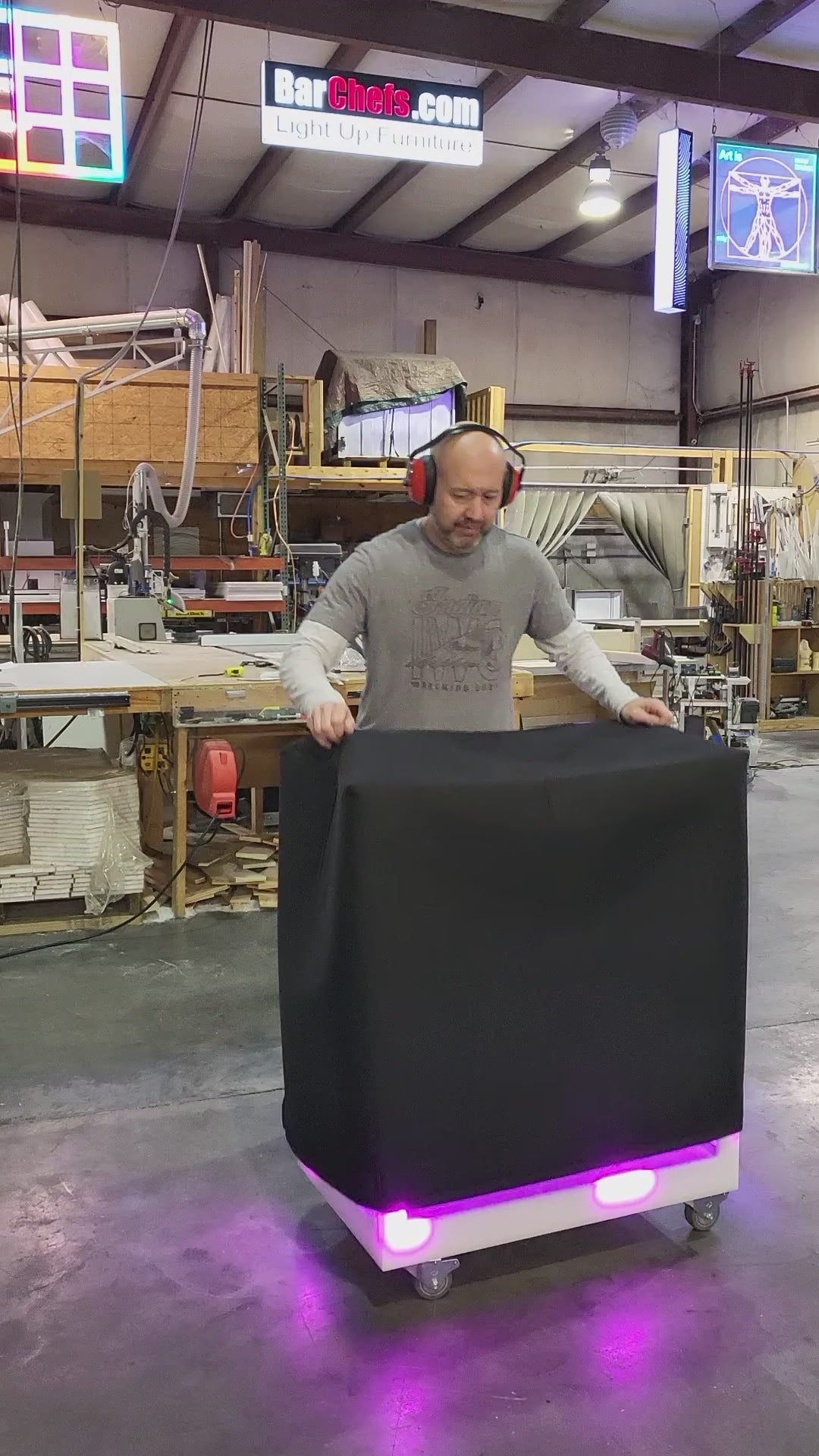 Rolling Light-Up Cooler & Mini Bar | SuperGLOW Series
