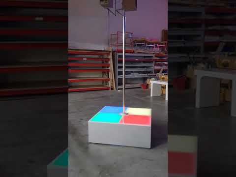 Portable Movable Transportable Stripper Exotic Gogo Dancer Entertainer Pole Stage LED Color Night Club Party Fun Red Yellow Blue Green