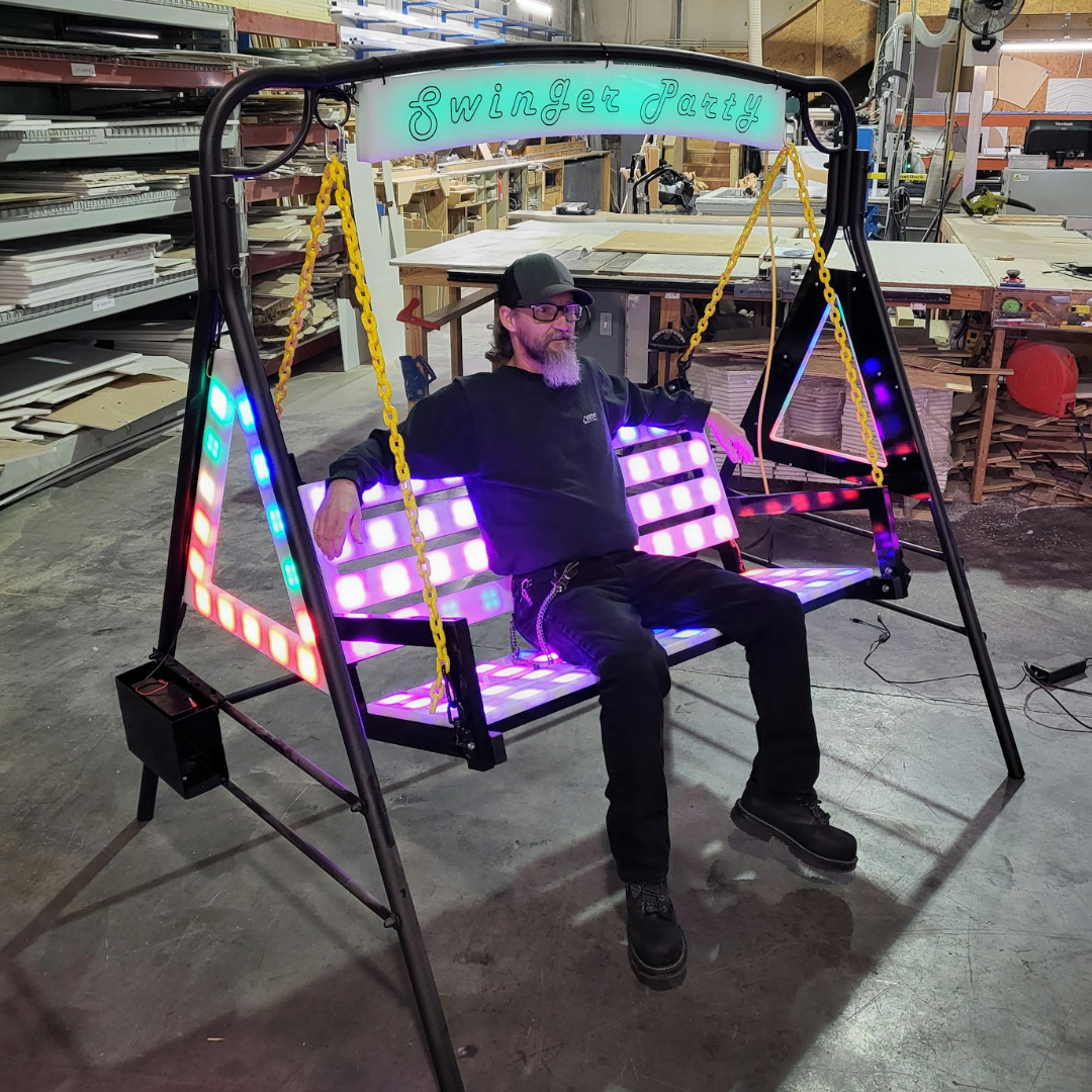 LED Bench Swing