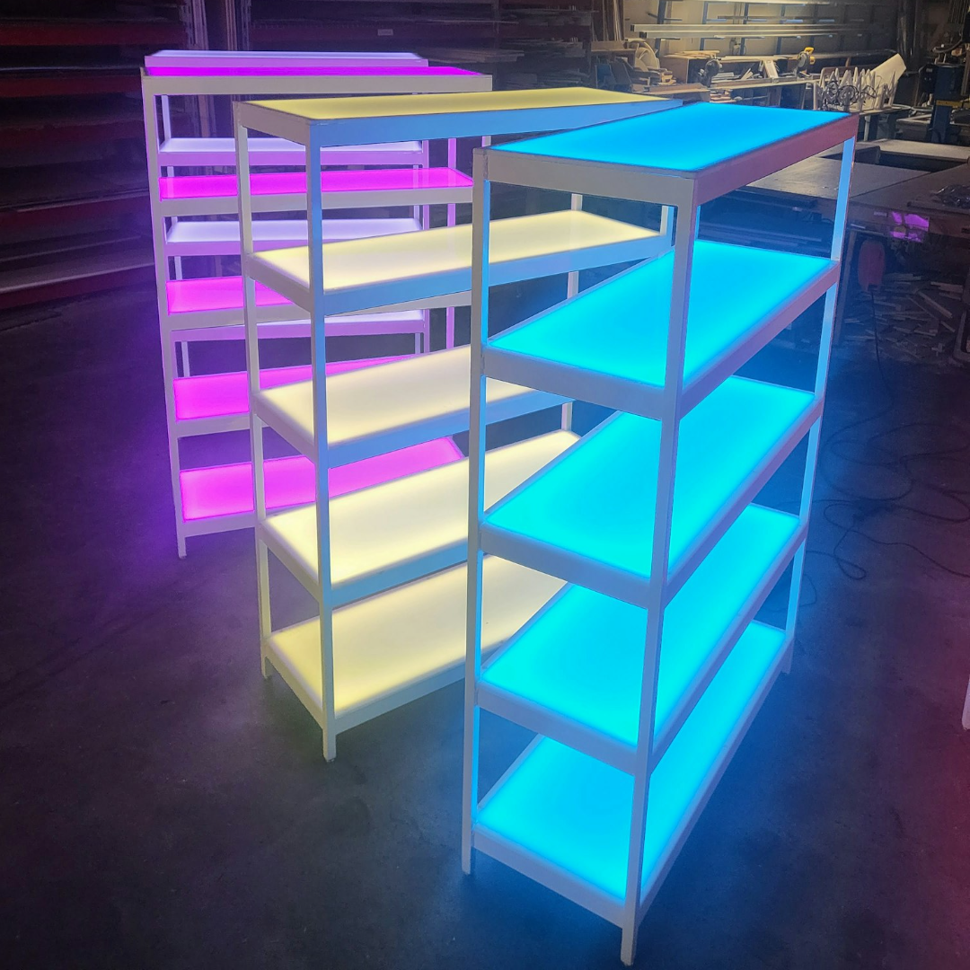 Custom LED Shelves | Light-Up Floor & Wall-Mount Shelving for Homes ...