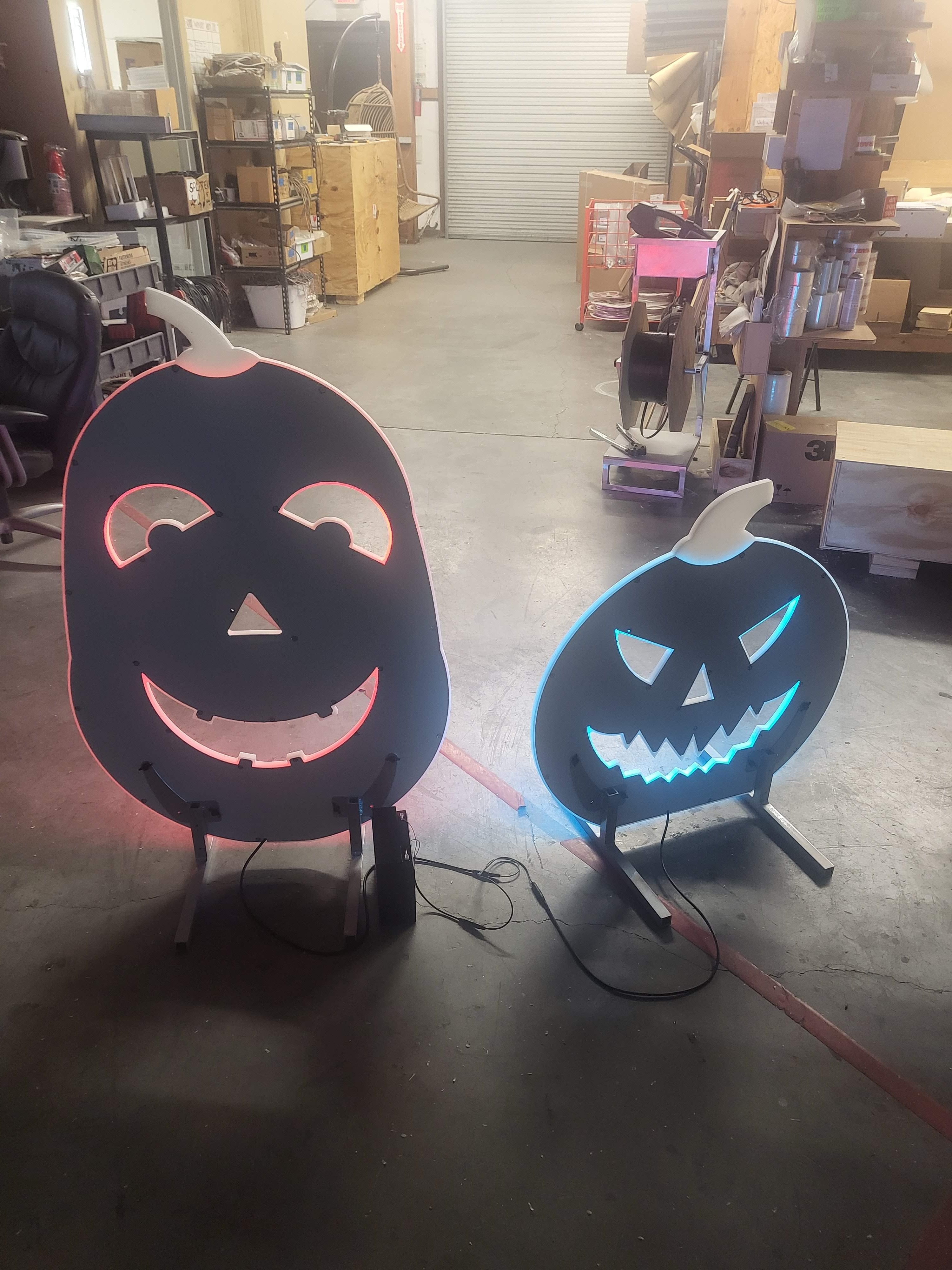 Portable LED Light Up Jack O' Lantern / Pumpkin