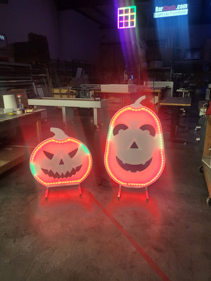 Portable LED Light Up Jack O' Lantern / Pumpkin