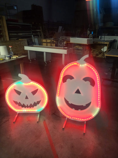 Portable LED Light Up Jack O' Lantern / Pumpkin