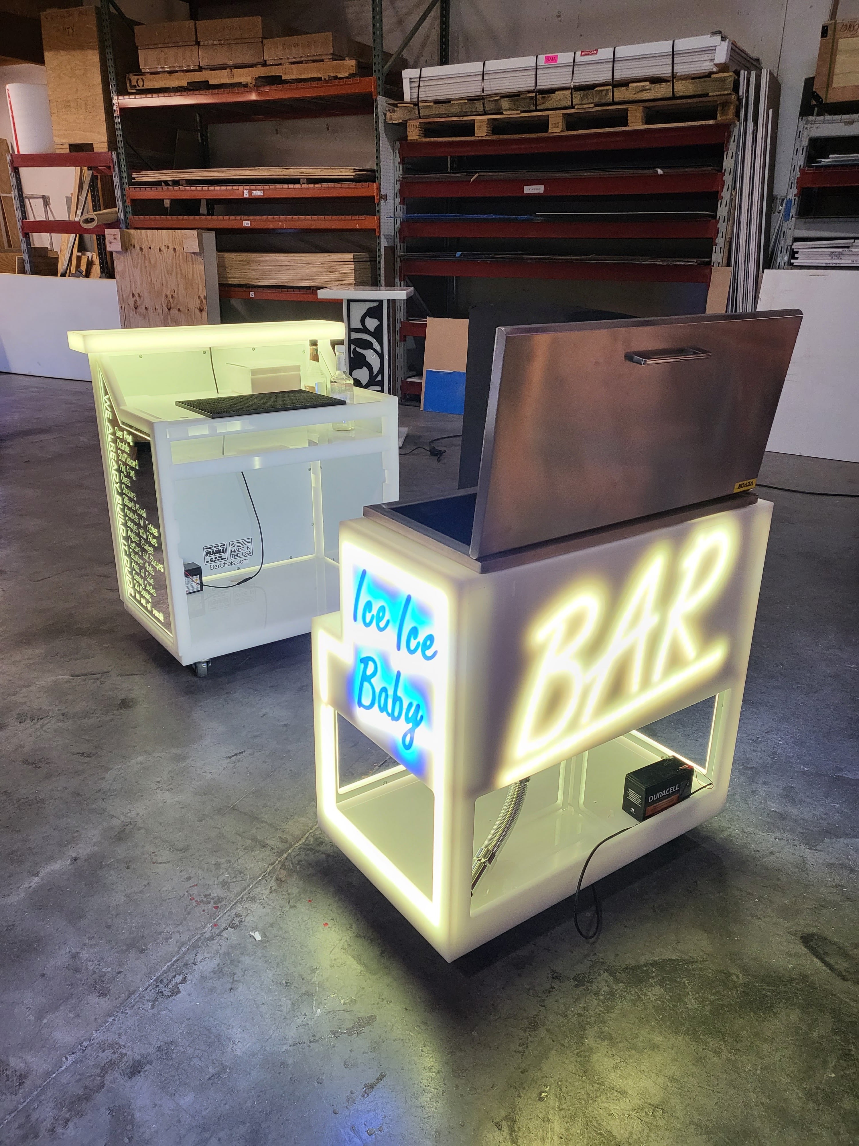 Rolling Light-Up Cooler & Mini Bar | SuperGLOW Series