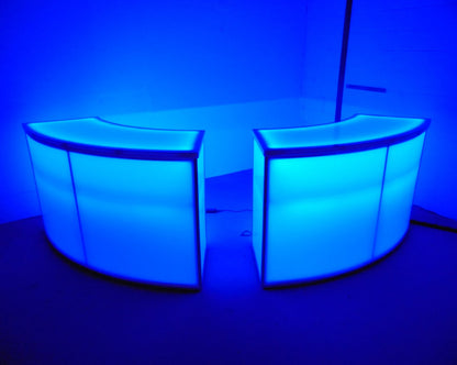 Light-Up Serpentine Cocktail Bar | LED Curved Portable Bars