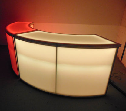 Light-Up Serpentine Cocktail Bar | LED Curved Portable Bars