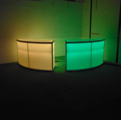 Light-Up Serpentine Cocktail Bar | LED Curved Portable Bars