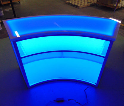 Light-Up Serpentine Cocktail Bar | LED Curved Portable Bars