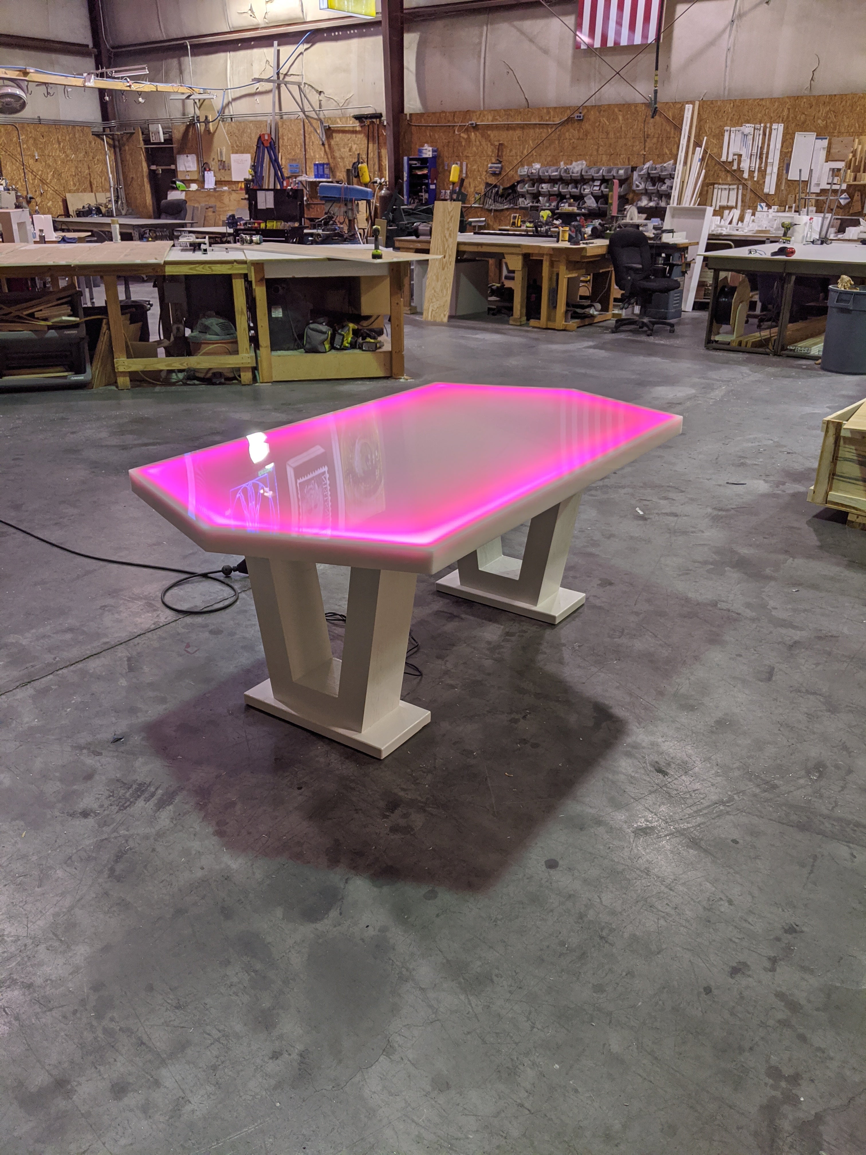 Hexagon Light Up Table and LED Base