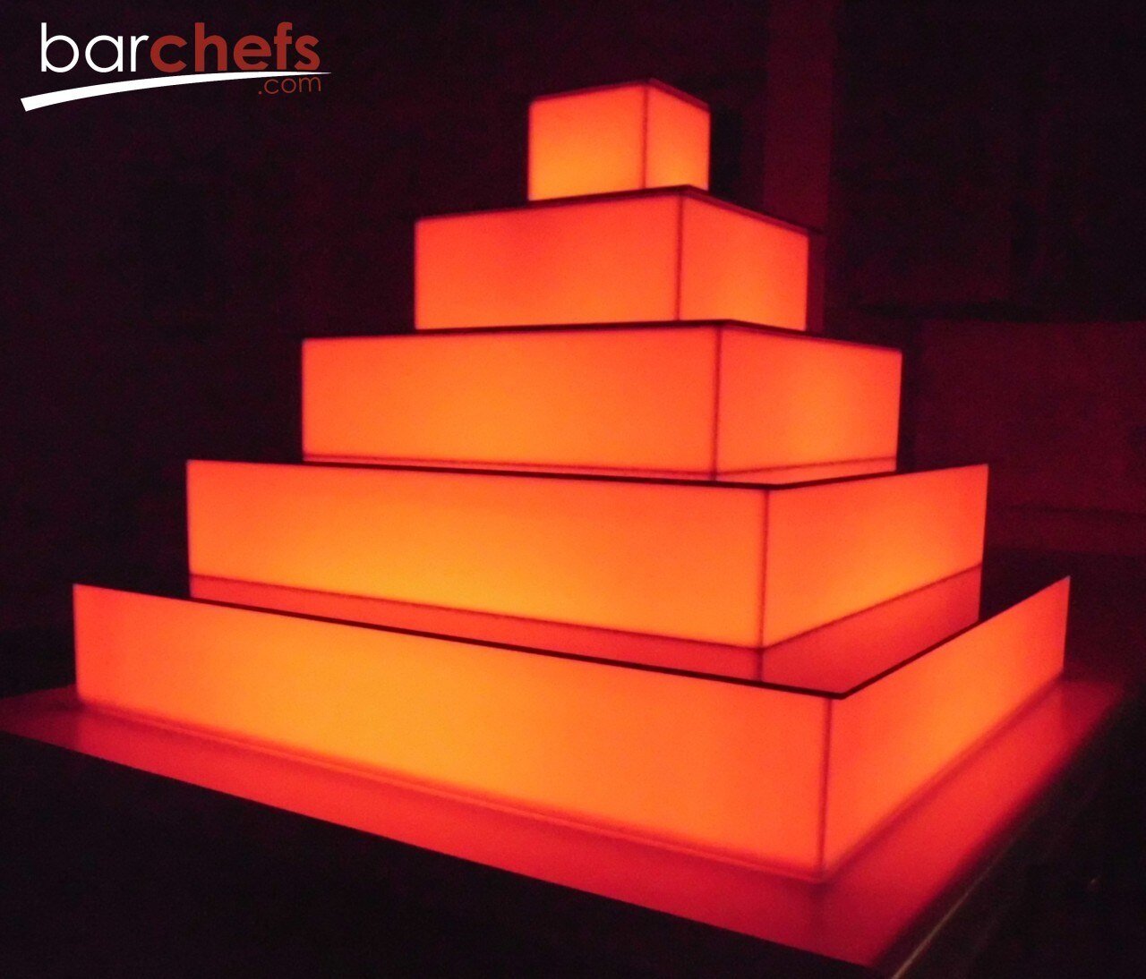 Light Up Cupcake Pyramids | LED Catering Displays