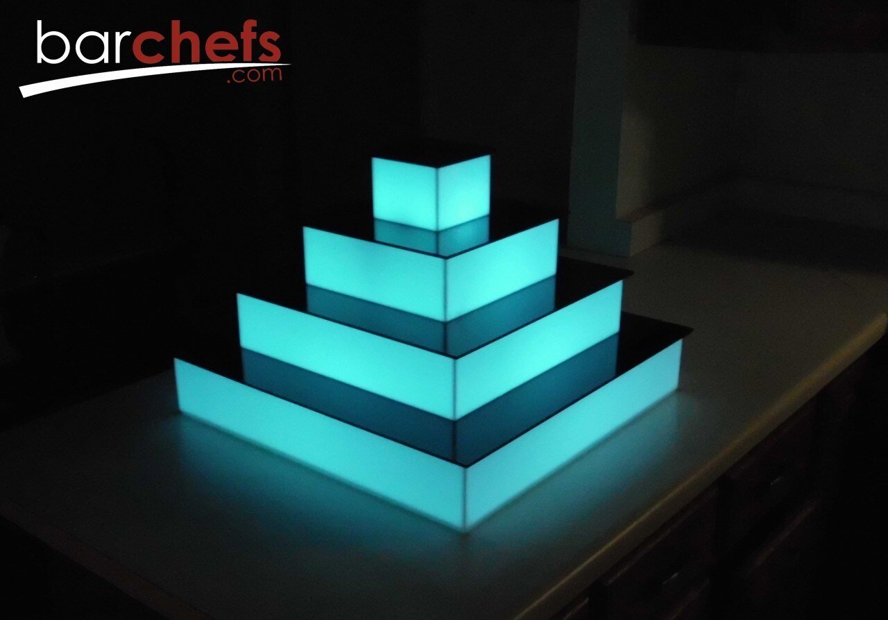 Light Up Cupcake Pyramids | LED Catering Displays