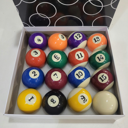 Billiards Pool Balls Ball Numbers Cue 8-Ball 8 Stripes Solids