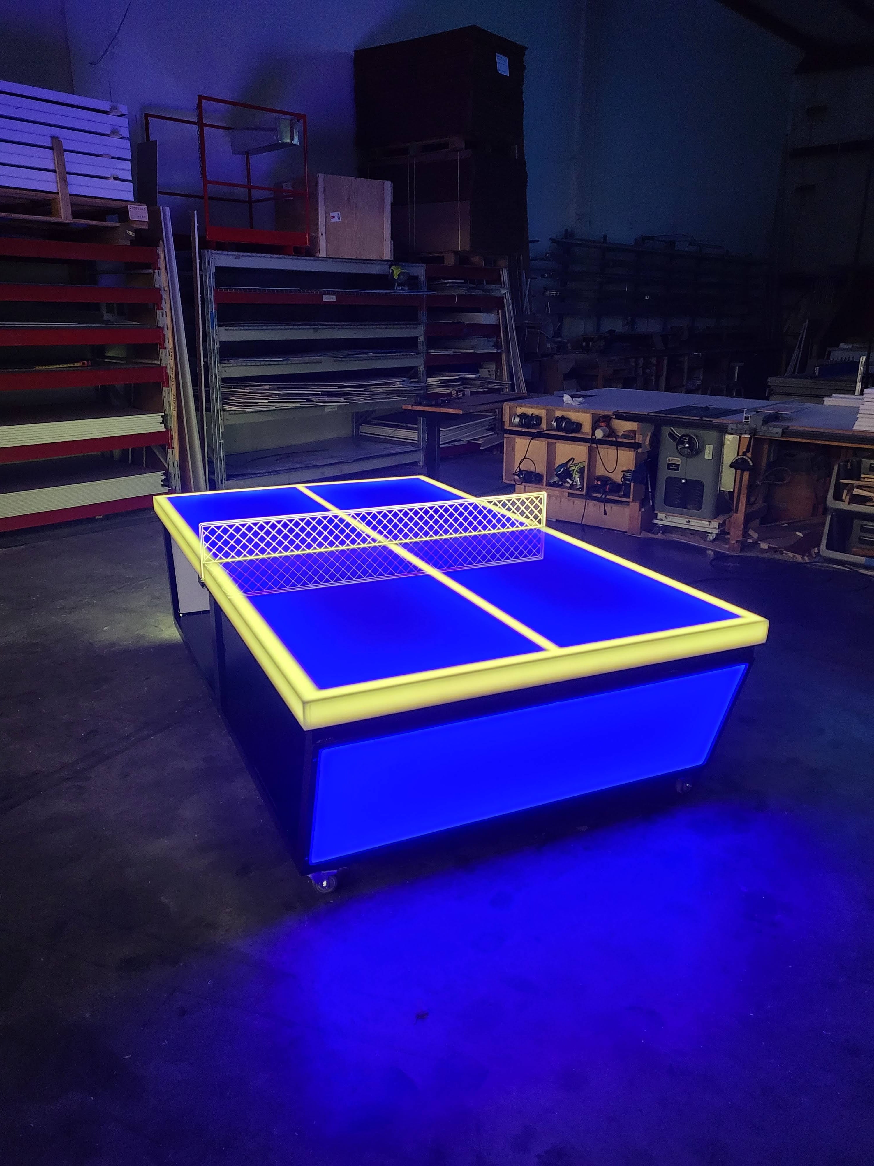 LED Ping Pong Table | Light-Up Table Tennis