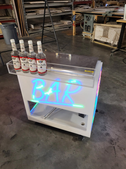 Rolling Light-Up Cooler & Mini Bar | SuperGLOW Series