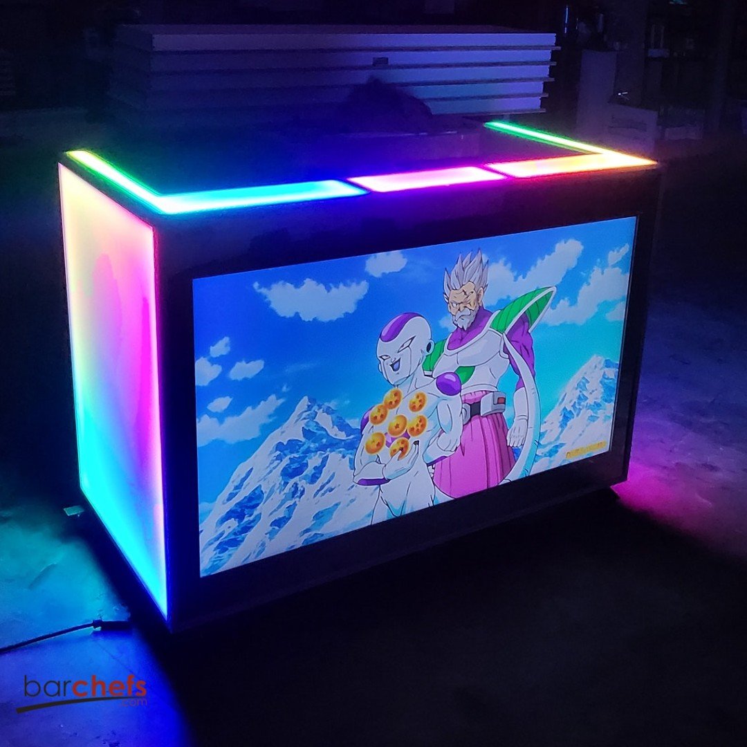 LED RGB Color DJ Booth Built In TV Display Television Cartoon Show Baby Movie Show