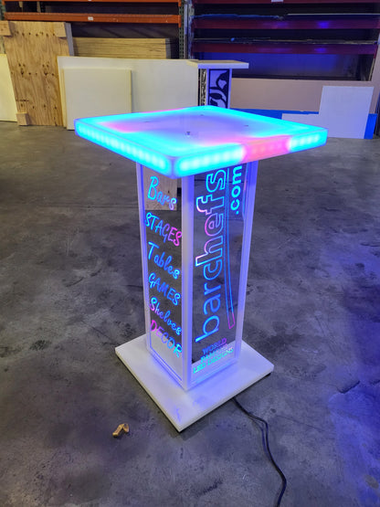 LED Light-Up Highboy & Lounge Tables | superGLOW Series