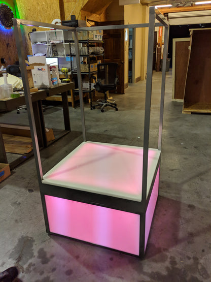 Light-Up Dancing Pedestal + Handrail | Go-Go Dance Stages