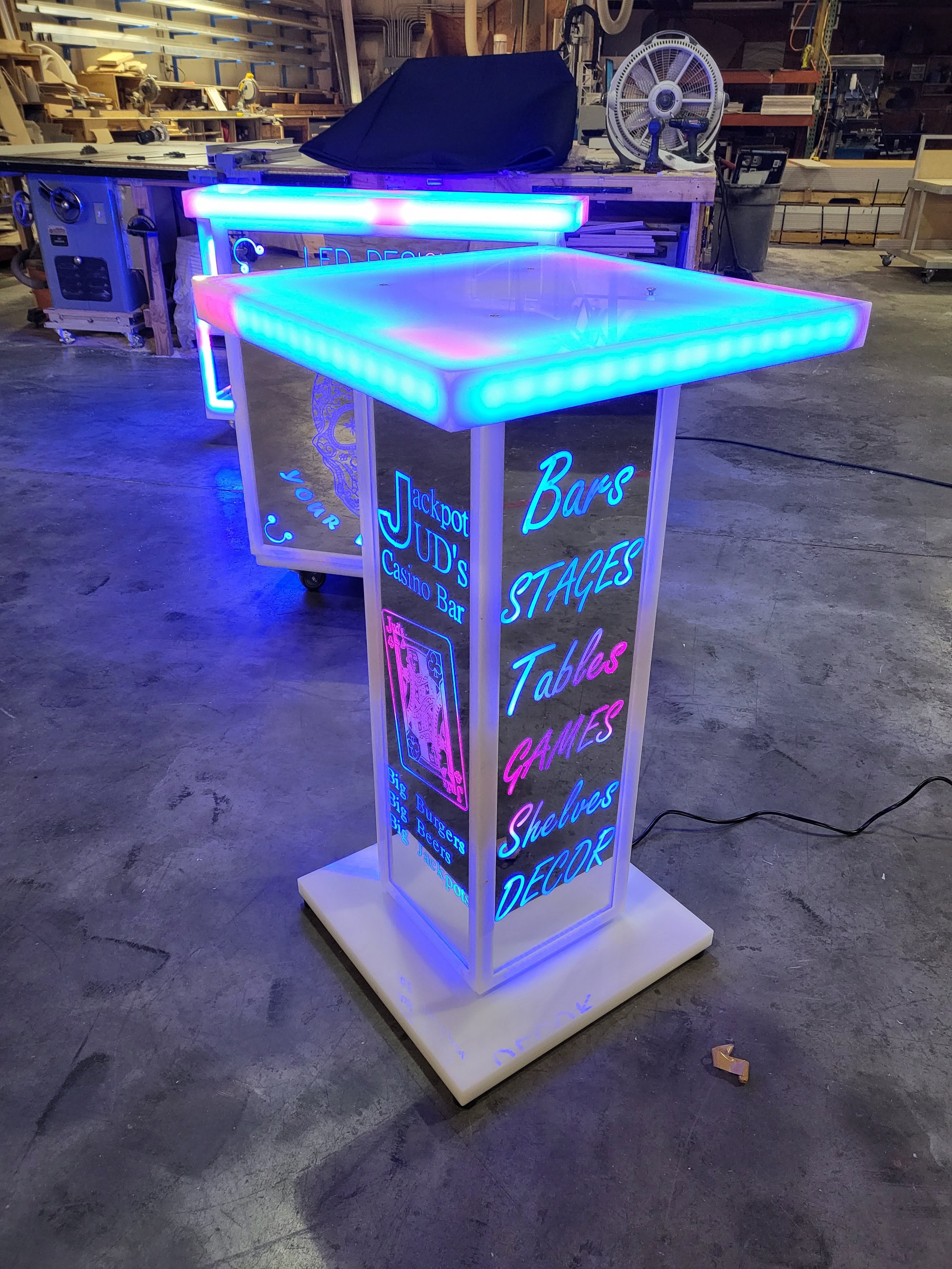 LED Light-Up Highboy & Lounge Tables | superGLOW Series