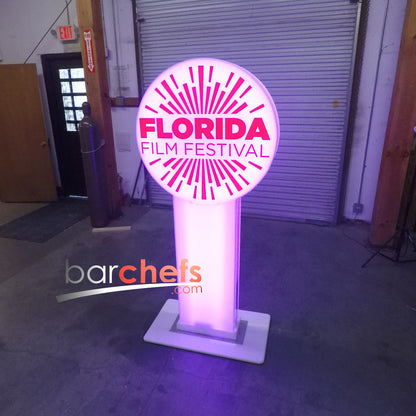 Portable Large LED Entryway Sign | Two-Sided Lighted Floor Signs