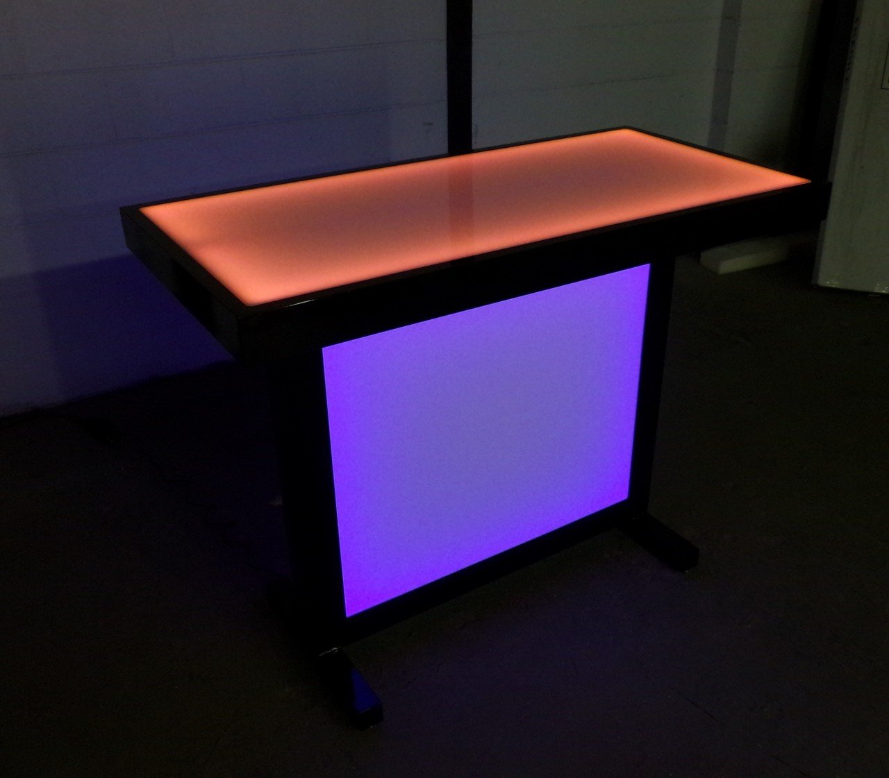 LED Counter Height Counter-Height Table Glow Light Cool Living Room Furniture Bar-Height Bar Height Home Furniture Party Orange Purple Night Dark