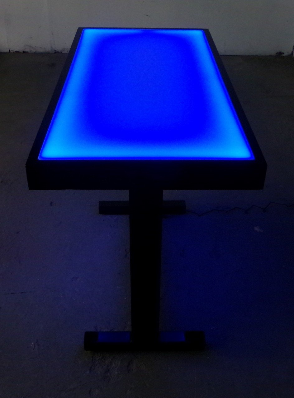 LED Counter Height Counter-Height Table Glow Light Cool Living Room Furniture Bar-Height Bar Height Home Furniture Party Deep Blue Side