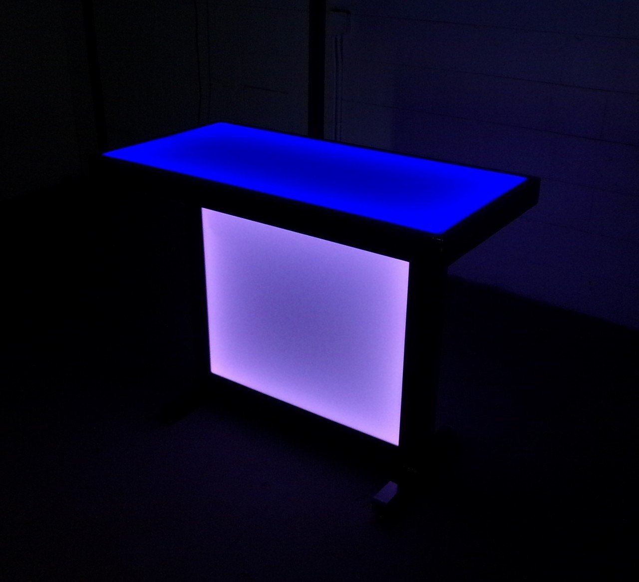 LED Counter Height Counter-Height Table Glow Light Cool Living Room Furniture Bar-Height Bar Height Home Furniture Party Deep Blue Purple