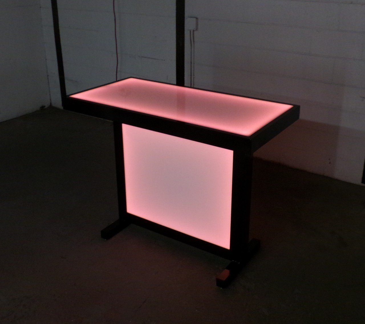 LED Counter Height Counter-Height Table Glow Light Cool Living Room Furniture Bar-Height Bar Height Home Furniture Party Orange Pink