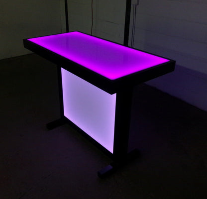 LED Counter Height Counter-Height Table Glow Light Cool Living Room Furniture Bar-Height Bar Height Home Furniture Party Pink Purple