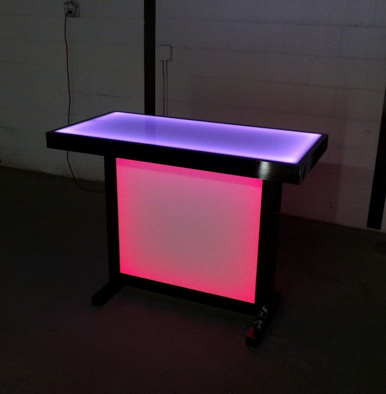 LED Counter Height Counter-Height Table Glow Light Cool Living Room Furniture Bar-Height Bar Height Home Furniture Party Purple Pink