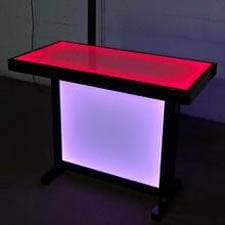 LED Counter Height Counter-Height Table Glow Light Cool Living Room Furniture Bar-Height Bar Height Home Furniture Party Red Pink