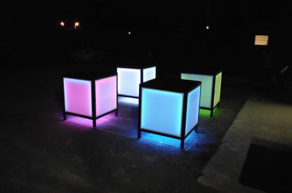 LED RGB Glow Light Up Stage Table Section Modular Performer Performance Fun Night Club Nightlife Party Blue Pink Green White Rainbow