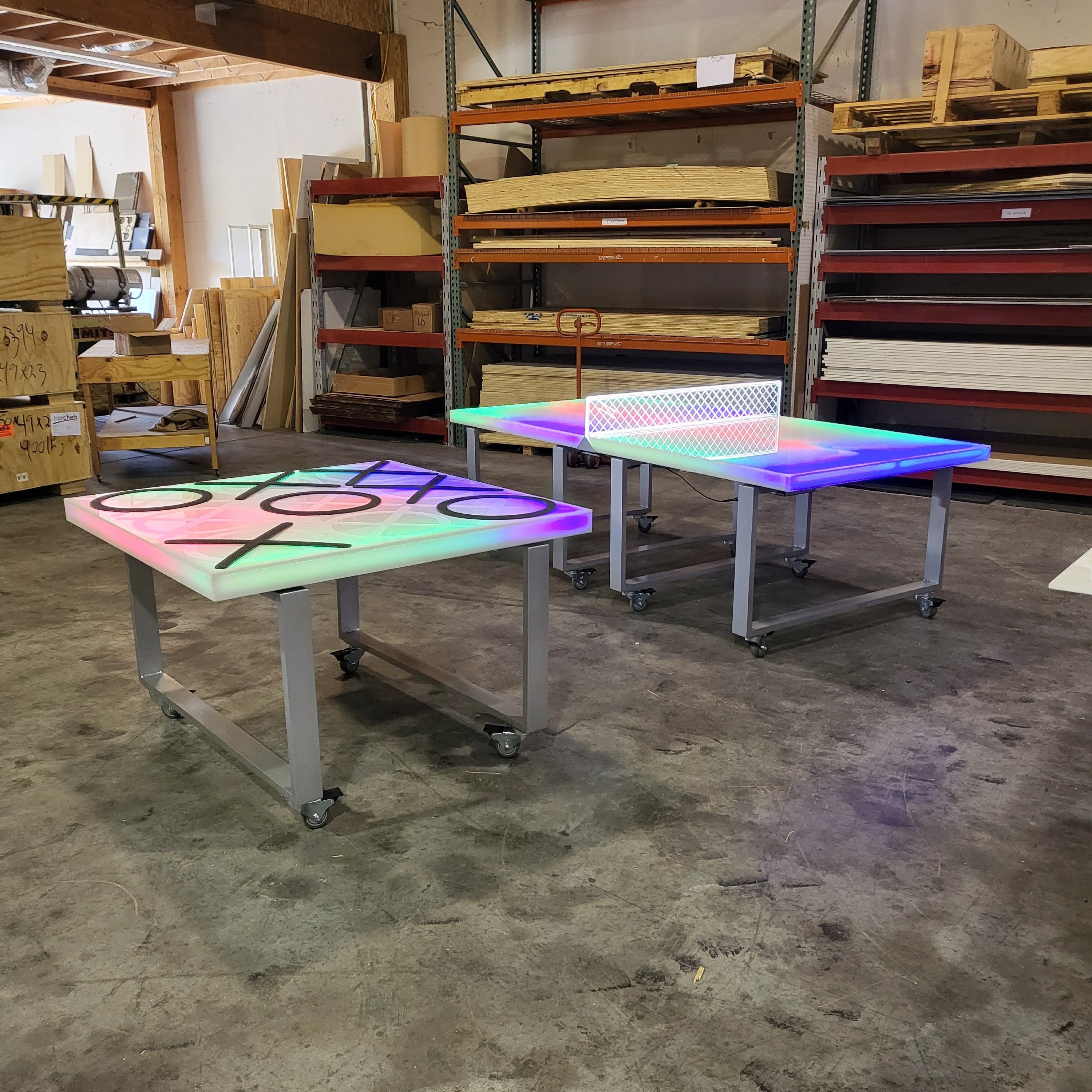 Tic-Tac-Toe Tic Tac Toe Ping Pong Game Glow Table LED