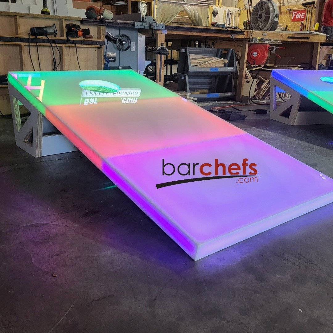 LED Giant Cornhole Board Light Up Green Red Pink Purple Jumbo XL Large