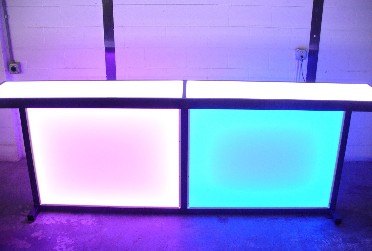 LED Large Counter Height Counter-Height Table Glow Light Cool Living Room Furniture Bar-Height Bar Height Home Furniture Party White Blue