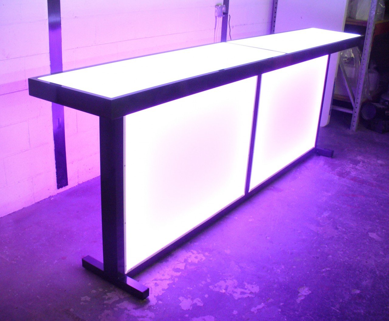 LED Large Counter Height Counter-Height Table Glow Light Cool Living Room Furniture Bar-Height Bar Height Home Furniture Party White Purple