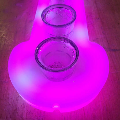 LED RGB Light Up Glow Shot Shots Shooter Drink Drinking Drunk Liquor Alcohol Serve Serving Party Fun Novelty Penis Genitals Cock Bachelorette Party Tray Pink