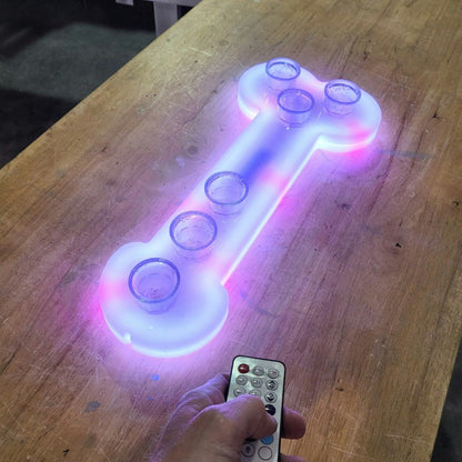 LED RGB Light Up Glow Shot Shots Shooter Drink Drinking Drunk Liquor Alcohol Serve Serving Party Fun Novelty Penis Genitals Cock Bachelorette Party Tray White