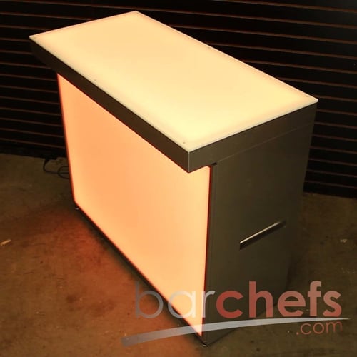 LED Portable Bar Countertop Counter Glow Orange Party Event Catering Serving Business