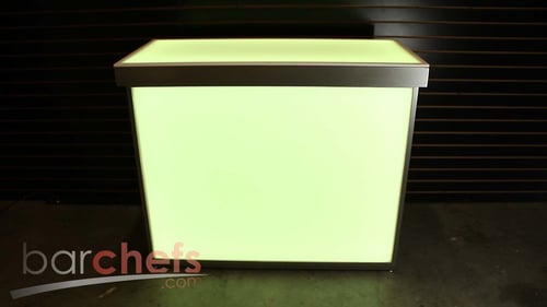 LED Portable Bar Countertop Counter Glow Party Event Catering Serving Business Yellow