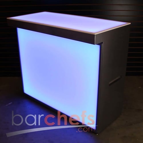 LED Portable Bar Countertop Counter Glow Blue White Party Event Catering Serving Business